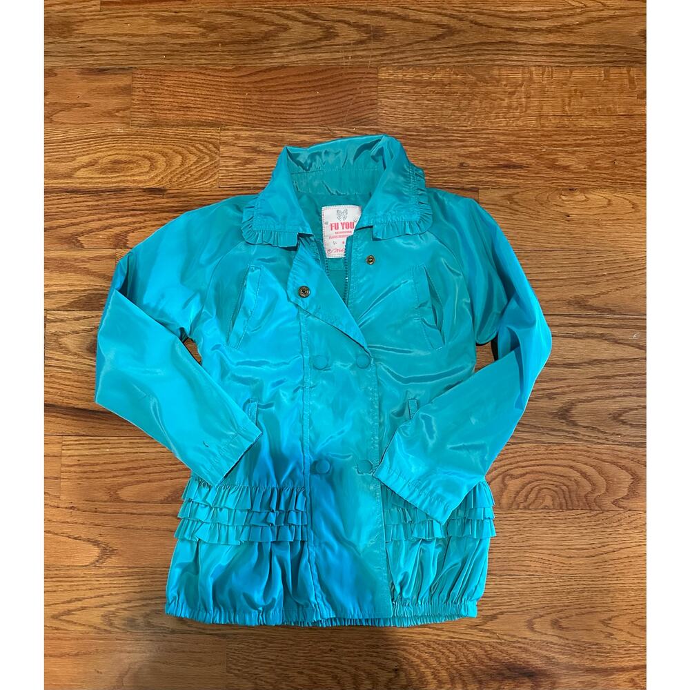Girls size 6 wind breaker coat FU You brand
